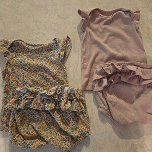 Organic Little Planet by Carter's Baby Girl Sets, 9m (floral)  & 12m (pink) sets